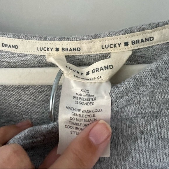 NWT Lucky Brand PJ Set Heathered Grey Size XL - Picture 6 of 7